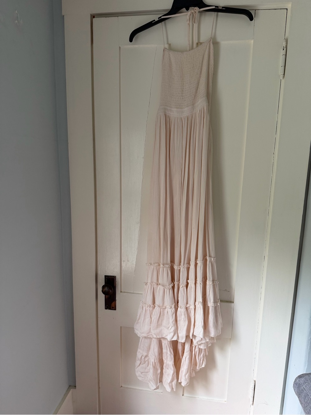 Women’s Cream Maxi Halter Dress